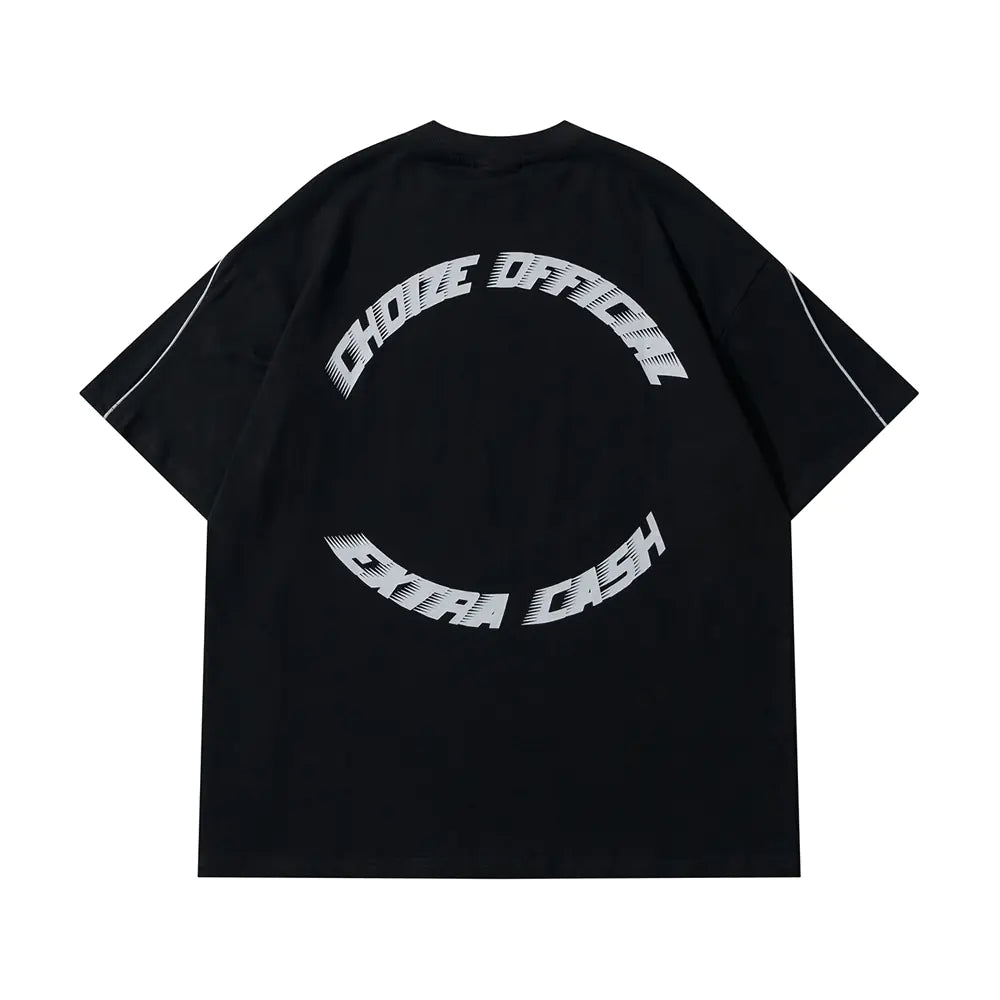 Oversized Reflective Strip T-Shirt